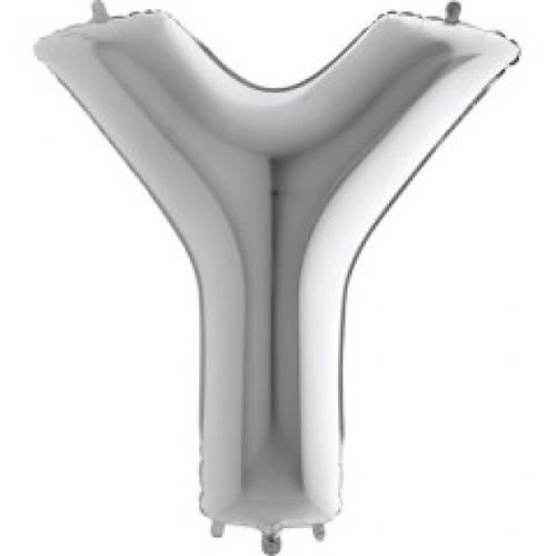 Fóliové písmeno Y strieborné 102 cm