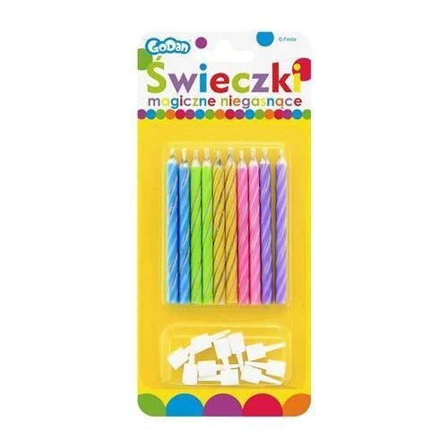 Nesfouknutelné dortové svíčky – 6 cm, 10 ks