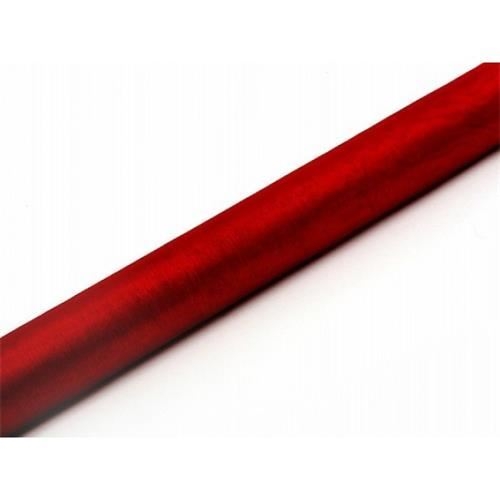 Levně Organza červená – 36 cm × 9 m