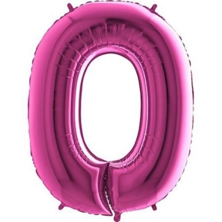 Obrázek Foliová číslice - růžová 0