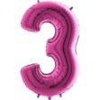 Picture of Foil Number Balloon - Pink 3