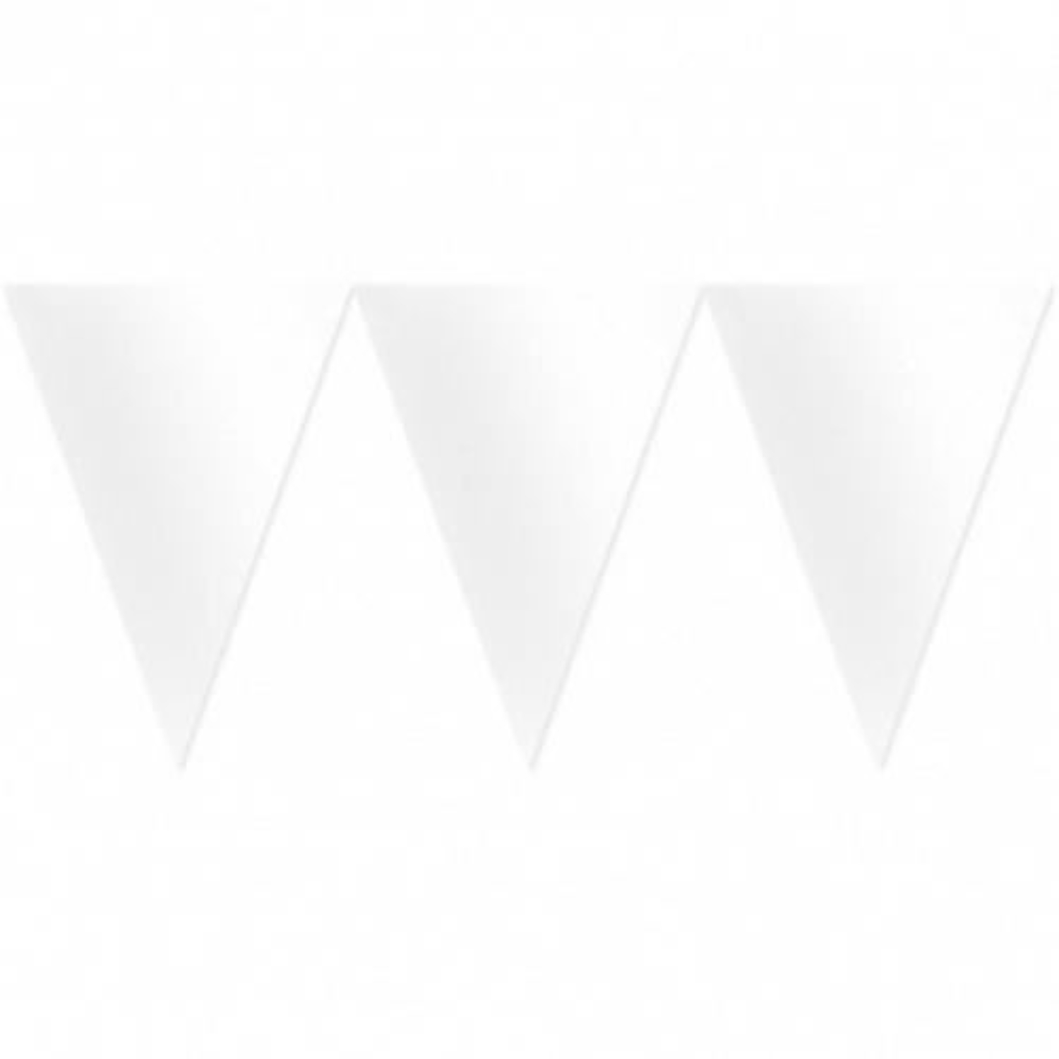 Vlaječková girlanda bílá – 450 cm