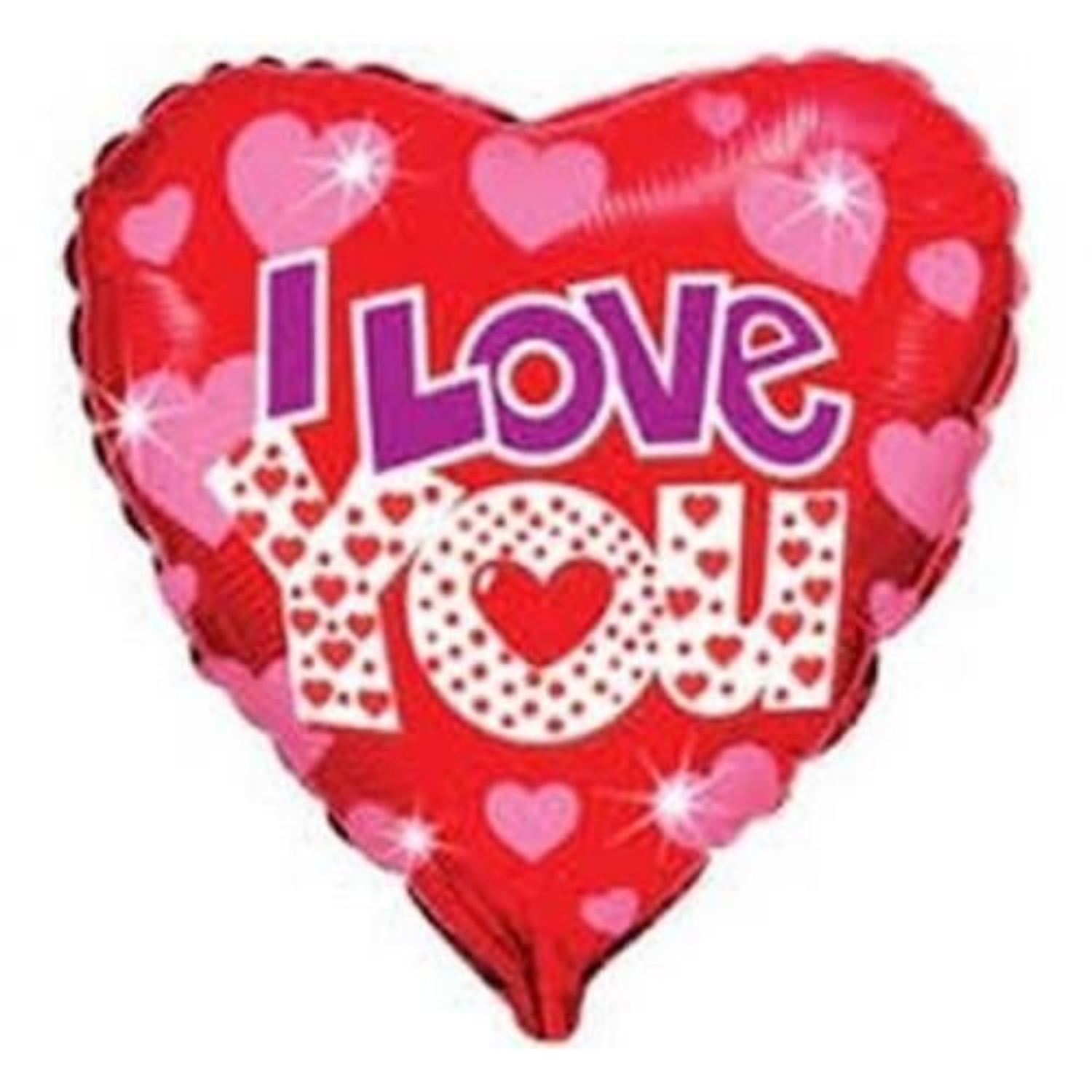 Foliový balonek srdce I Love You – 45 cm, nebalený