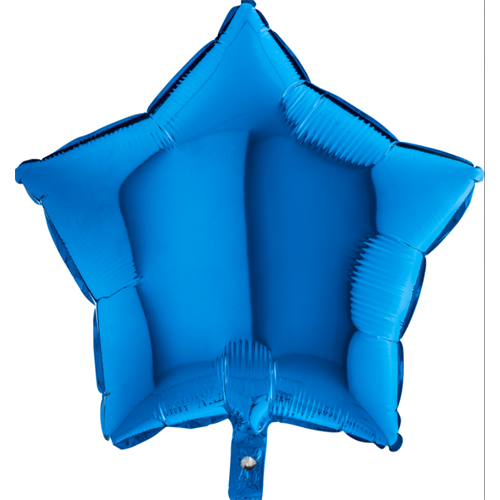 Fóliový balónik hviezda modrá 45 cm - Nebalený