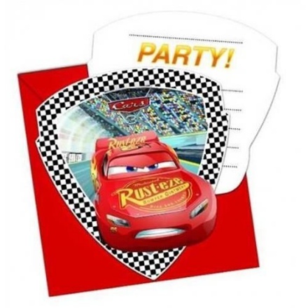 Obrázek Party pozvánky Cars 3 – 6 ks