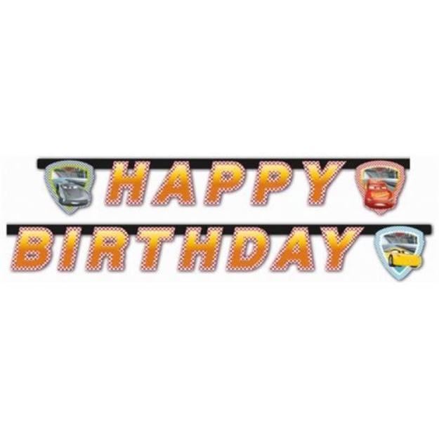 Obrázek z Party nápis Cars 3 Happy Birthday  