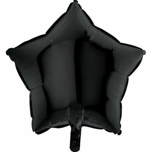 Fóliový balónik hviezda čierna 45 cm - Nebalený