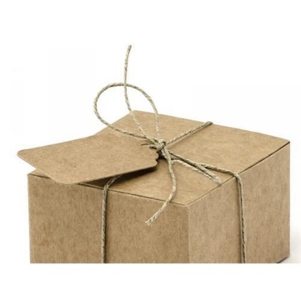 Obrázok z Darčekové krabičky hranaté hnedé 6 x 5 cm - 10 ks