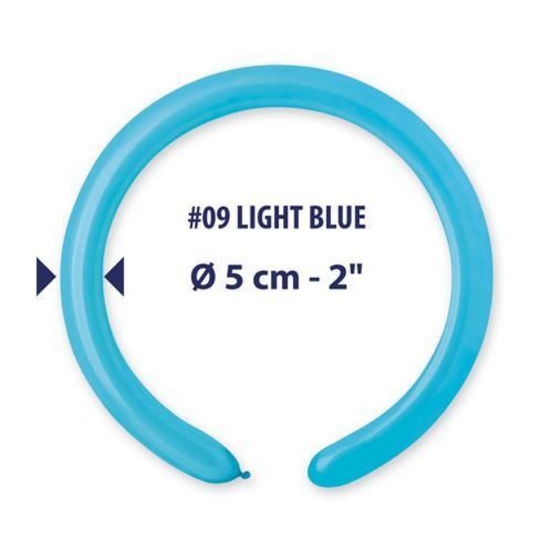 Obrázek z Modelovací balonky profesionální - 100 ks - Světle modré 