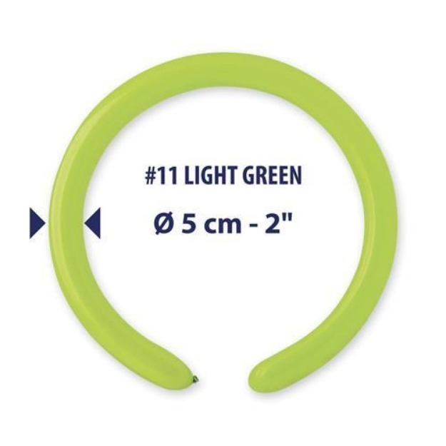 Obrázek z Modelovací balonky profesionální - 100 ks - Světle zelené 