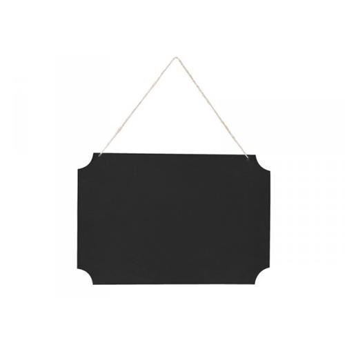 Levně Závěsná tabule s křídou černá – 45 × 30 cm