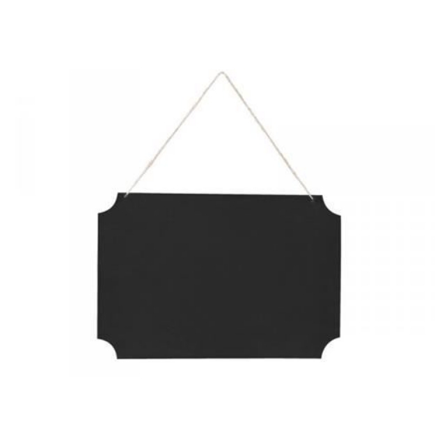 Obrázok z Závesná tabuľa s kriedou čierna – 45 × 30 cm