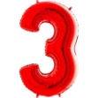 Picture of Foil Number Balloon - Red 3