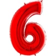 Picture of Foil Number Balloon - Red 6