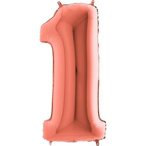 Fóliová číslica - rose gold 1