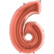 Obrázek Foliová číslice - rose gold 6