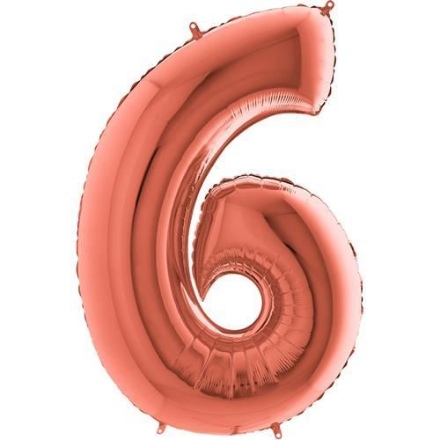 Picture of Foil Number Balloon - rose gold 6