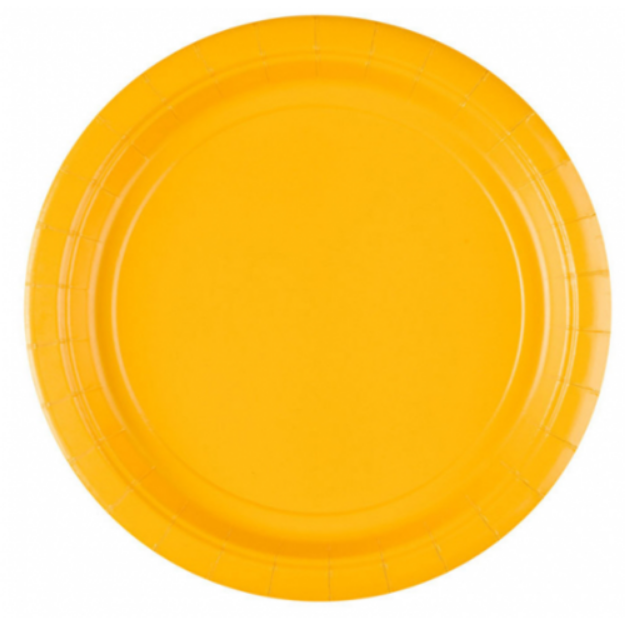 Obrázek z Papírové talíře žluté  23 cm - 8 ks  
