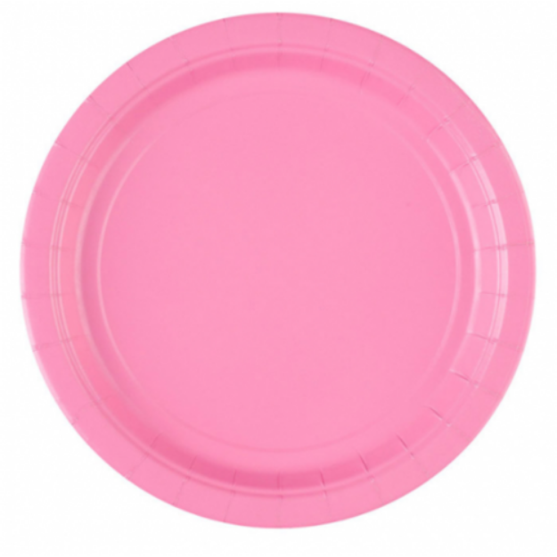 Obrázok z EKO Papierové taniere svetlo ružové 23 cm - 8 ks