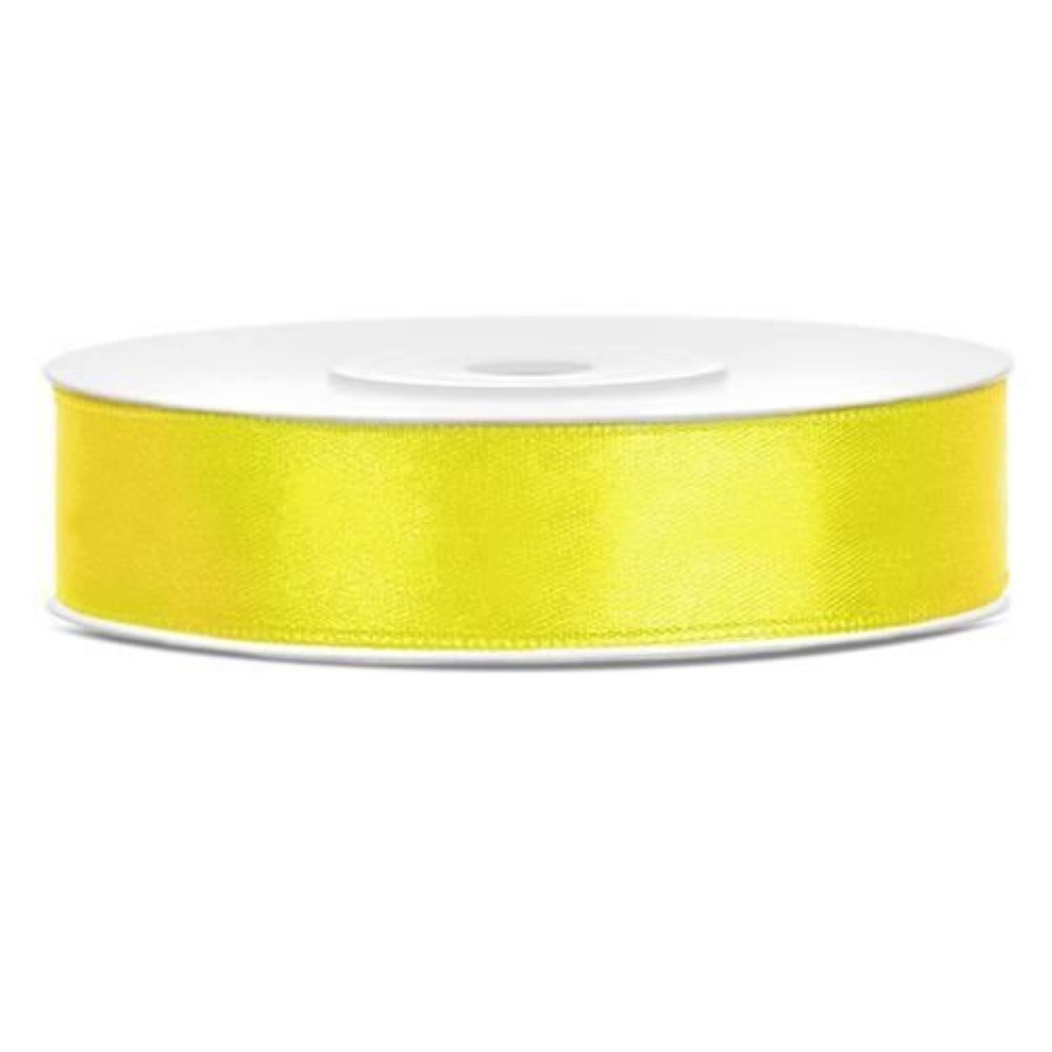 Levně Saténová stuha žlutá 12 mm x 25 m