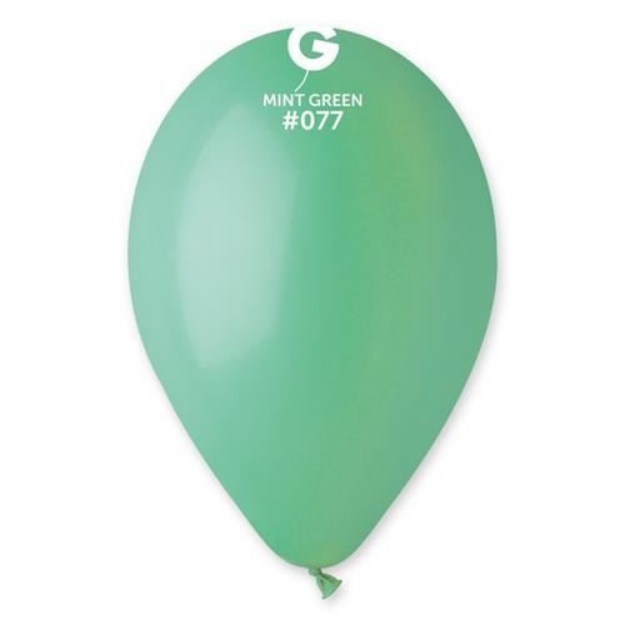 Obrázek z Balonky 30 cm - mátově zelený 100 ks 