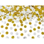 Obrázek z Vystřelovací konfety Zlatá a stříbrná kolečka 60 cm 