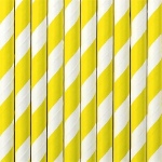 Obrázek z Papírová brčka žluto-bílá - 10 ks 