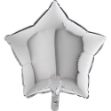 Obrázek Foliový balonek hvězda stříbrný 45 cm - Nebalený