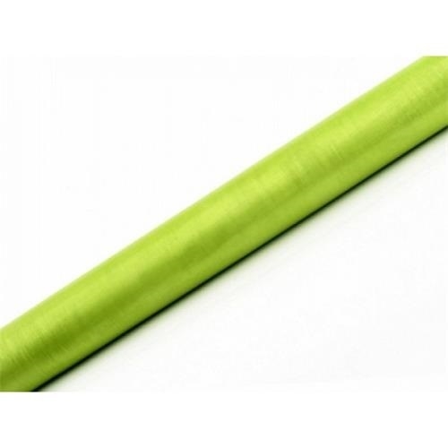 Organza světle zelená – 36 cm × 9 m, neolemovaná