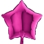 Obrázok z Fóliový balónik hviezda tmavo ružová 45 cm - Nebalený