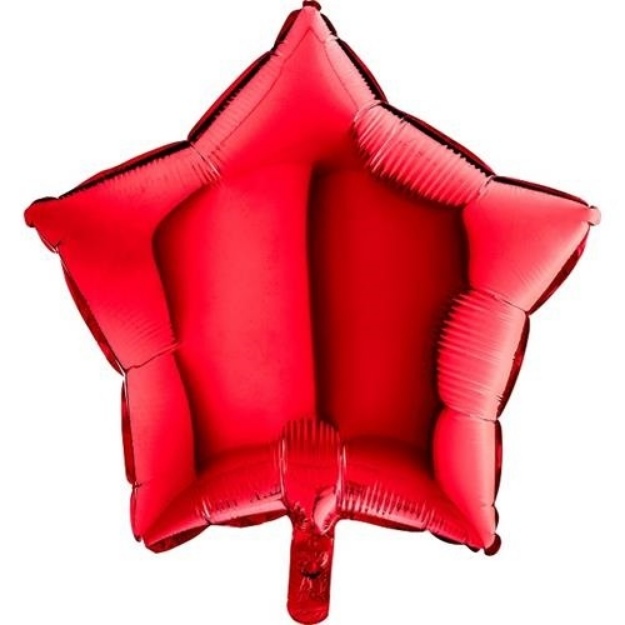 Obrázek z Foliový balonek hvězda červená 45 cm - Nebalený 