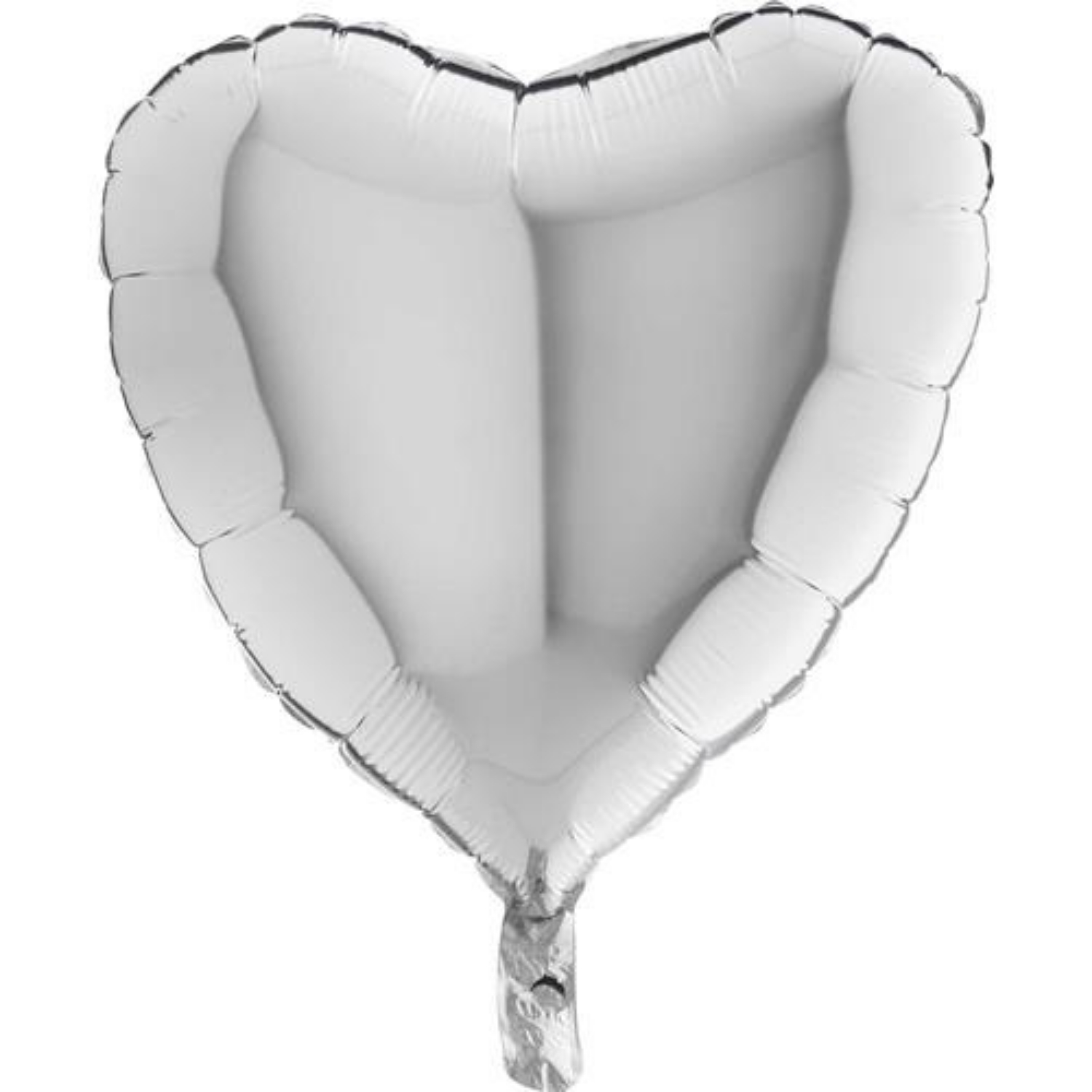 Fóliový balonek srdce stříbrné – 45 cm (nebalený)