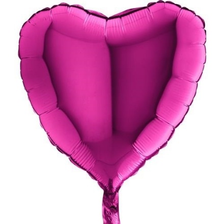 Picture of Foliový balonek srdce tmavě růžové 45 cm - Nebalený