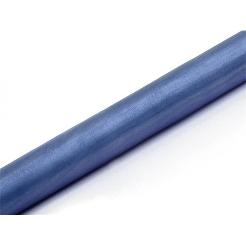 Levně Organza 36cm x 9m tmavě modrá
