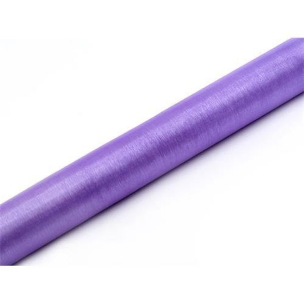 Lila organza v roli, rozměr 36 cm x 9 m