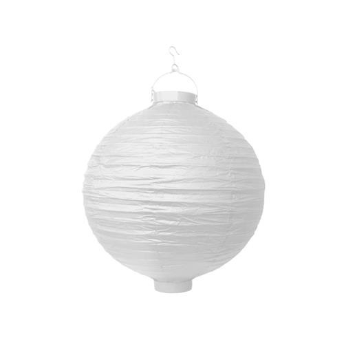 Levně Lampion se světýlkem bílý – 30 cm