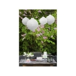 Obrázek Lampion se světýlkem bílý – 30 cm