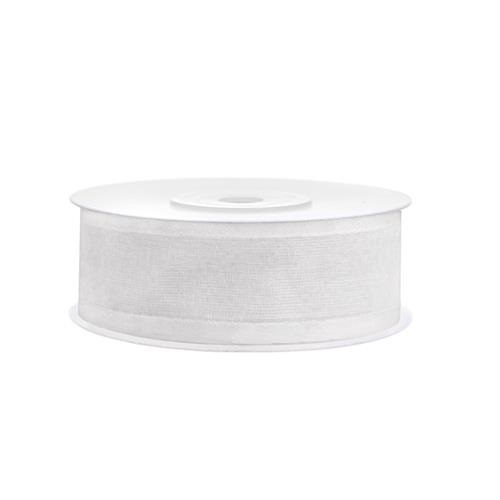 Sifónové stuha biela 25 mm x 25 m
