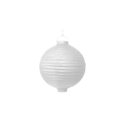 Levně Lampion se světýlkem bílý – 20 cm