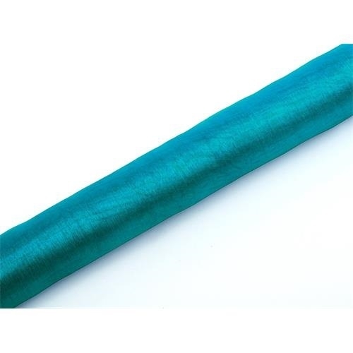 Levně Organza 36cm x 9m tyrkysová