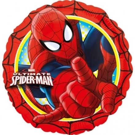 Fóliový balonek Ultimate Spiderman s komiksovým motivem, průměr 43 cm
