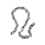 Plastový čertovský řetěz v šedé barvě s imitací kovu, délka 100 cm, halloweenská dekorace nebo doplněk ke kostýmu čerta