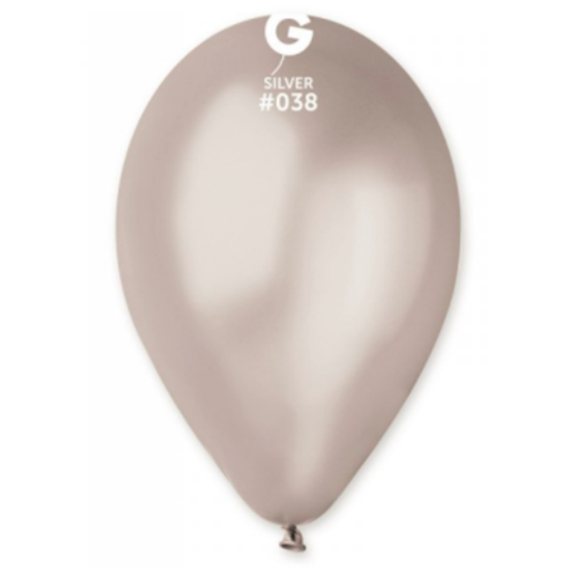 Obrázok z Metalický balónik strieborný 28 cm