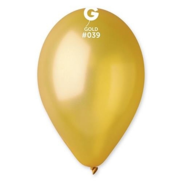 Obrázek z Metalický balonek zlatý 30 cm 