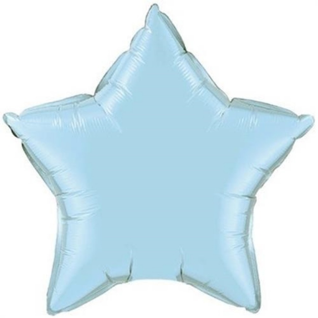 Obrázek z Foliový balonek hvězda pastel modrá 45 cm - Nebalený 