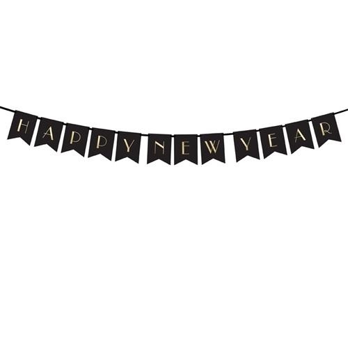 Party nápis vlaječky Happy New Year 170 cm