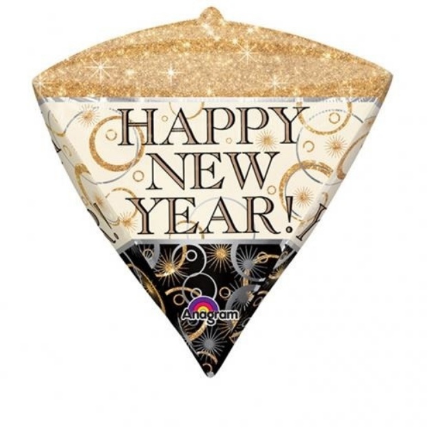 Obrázek z Foliový balonek diamant Happy New Year 45 cm 