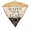 Fóliový balonek diamant s nápisem Happy New Year – 45 cm