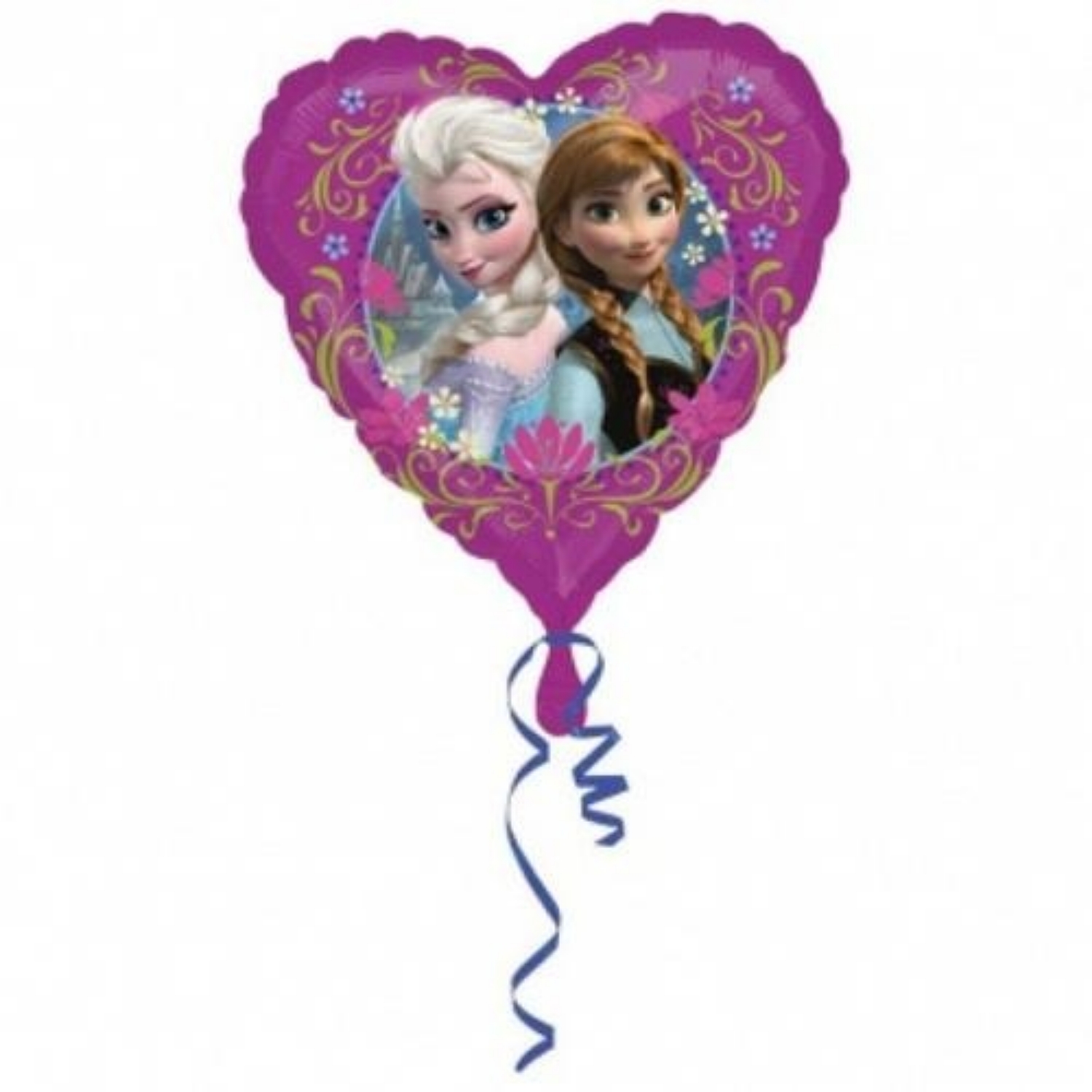 Foliový balonek srdce Frozen - Anna a Elsa 43 cm