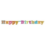 Obrázok z Party nápis holografický Happy Birthday 166 cm